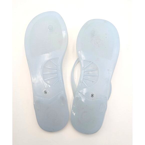 Jeffrey Campbell Beach Day Jelly Flip Flop Sandals Women's Blue Size US8 EU39 - Picture 8 of 10
